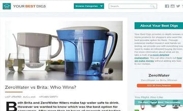 'YourBestDigs.com' recommends our Culligan ZeroWater 10 Cup Water Filter Jug!